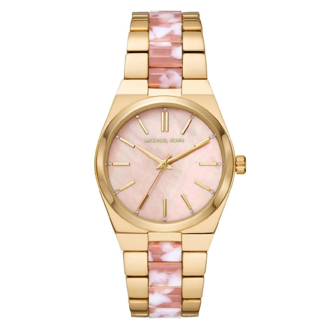 Женские двухцветные часы Michael Kors Channing - MK6650 розового золота