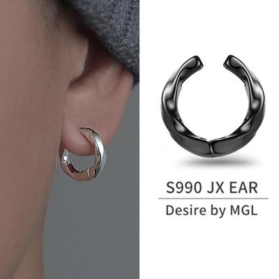 Trendy Men's No-Pierce Ear Clips: 2022 Hip Hop Style Ear Studs
