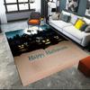 Halloween Crystal Velvet Horror Pumpkin Carpet Living Room Coffee Table Mat Bedroom Bed Blanket Bathroom Non-Slip Mat