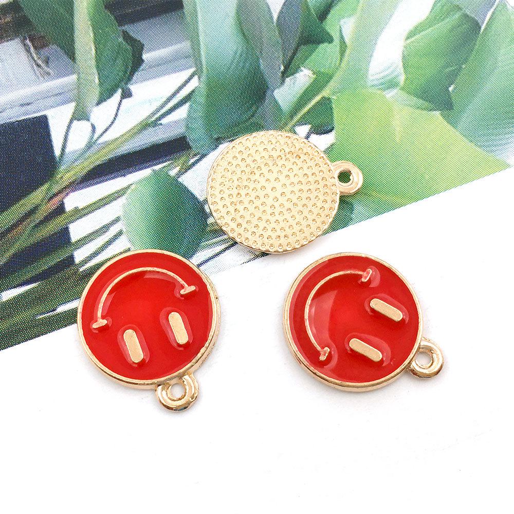 

Korean DIY Smiley Face Drip Oil Charm for Jewelry Accessories