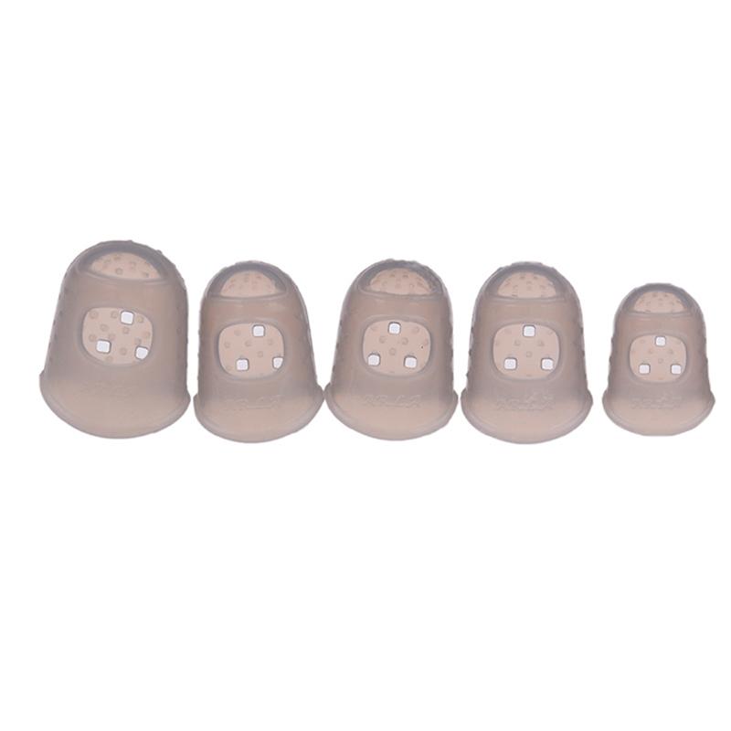 

5 шт. силиконовая напальчница для игры на гитаре, защита пальцев, предотвращение боли в прессе серый