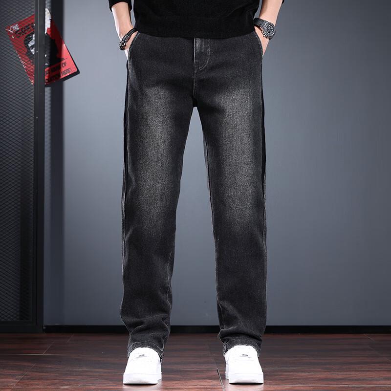 Мужские ретро выстиранные свободные прямые джинсы M