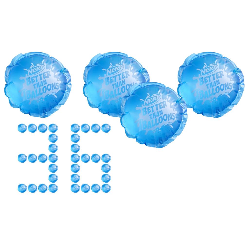 Nerf Besser als Ballon Besser als Ballon 1 Wasserspielzeug Leicht zu reinigen 36 Kapseln Viele Spielmöglichkeiten Genießen Sie Wasserspaß im Garten Geschenk für Kinder ab 3 Jahren.