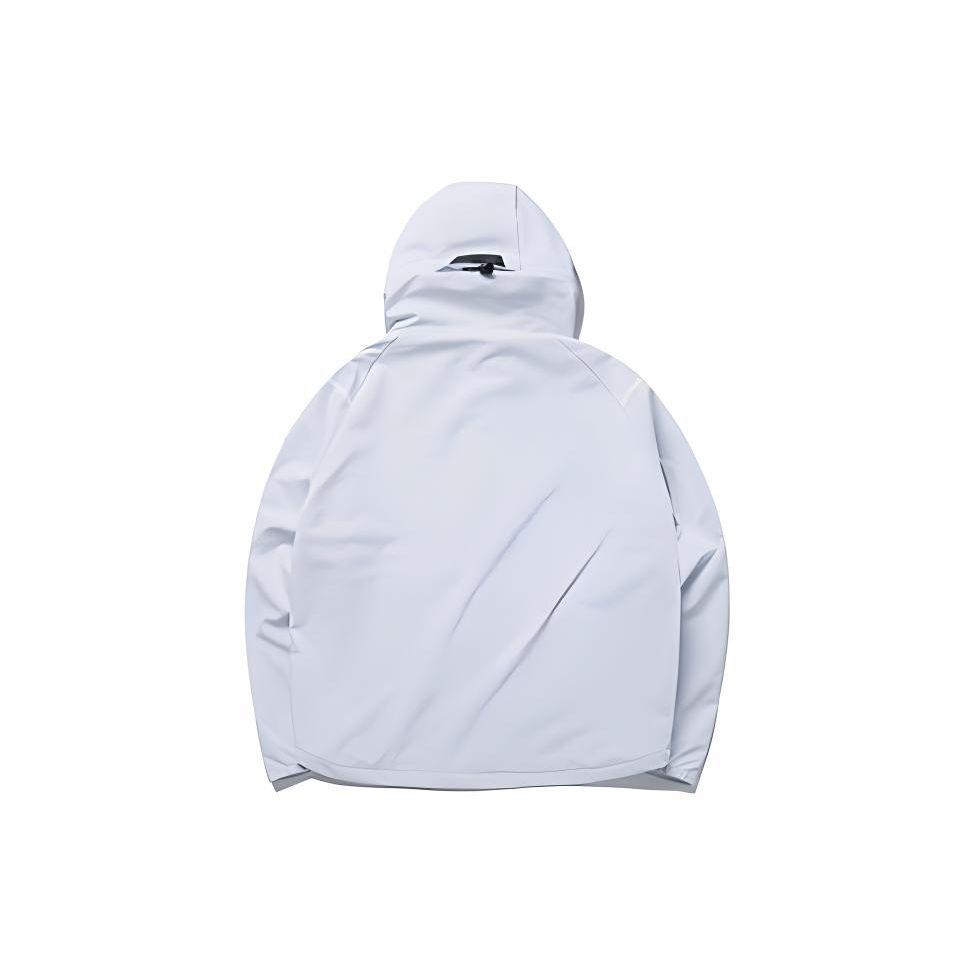 Anta National Flag Series Logo Print Zip-Up Hooded Jacket Men Jacket White 152140603-1