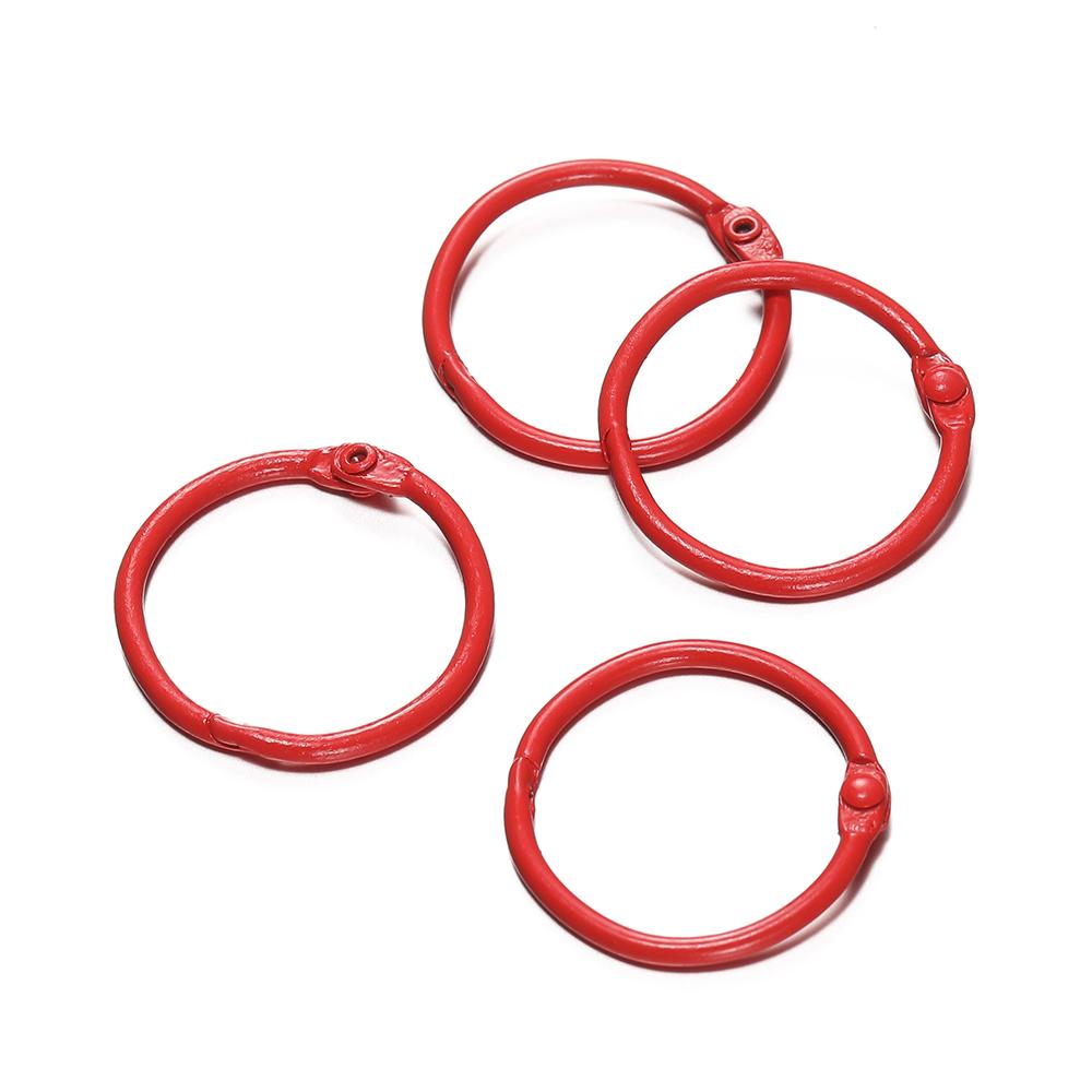 

5pcs/lot 30mm KeyRing Colorful Open Ring Buckle Lobster Clasp Keychain Connector Clasps For DIY Jewelry Making Supplies 30mm красный