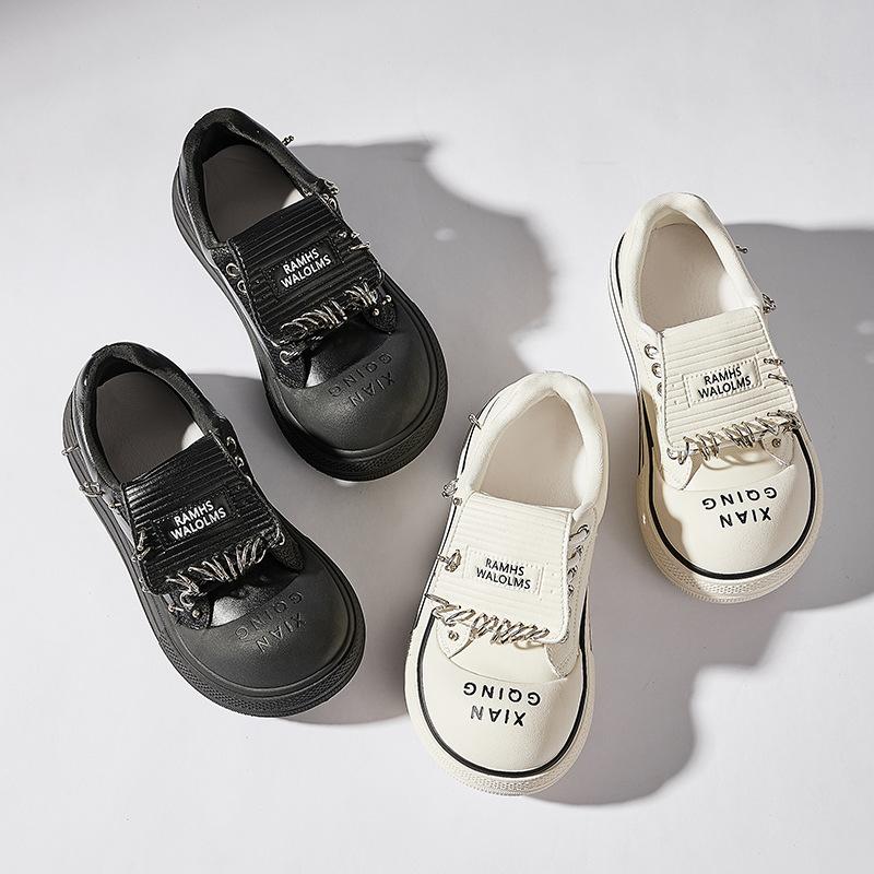 New White Platform Shoes Women's Summer Breathable Big Head Heightening Niche Subculture Casual White Lip Stud Shoes