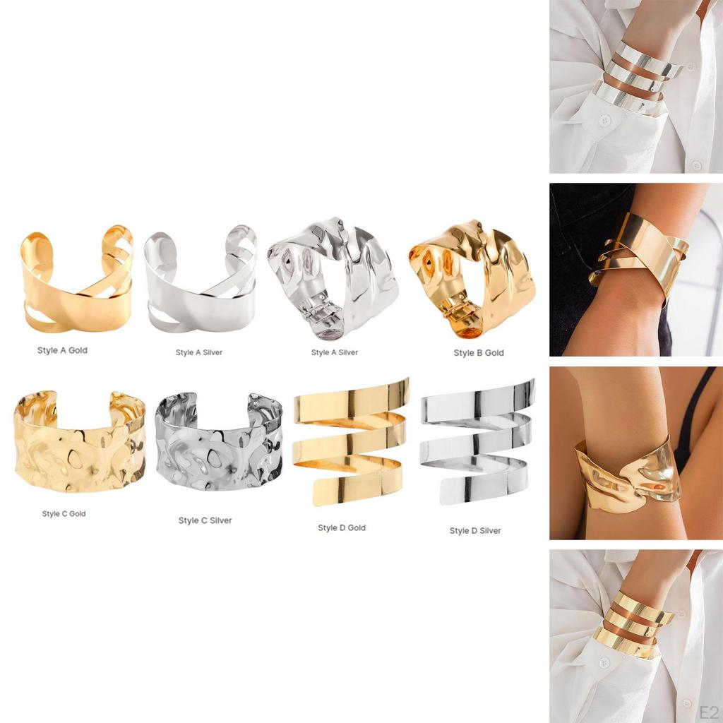 Open Bracelet Wrist Bangle Fashion Minimalist Cuff for Birthday Wedding