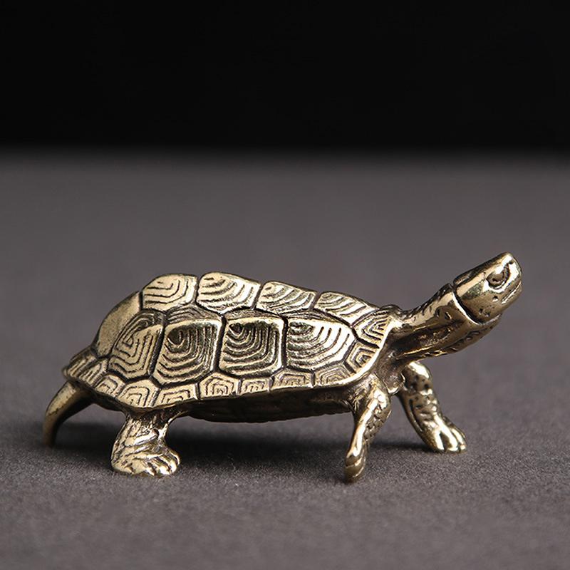 Retro Brass Longevity Tortoise Desktop Ornaments Copper Animal Craft Decorations