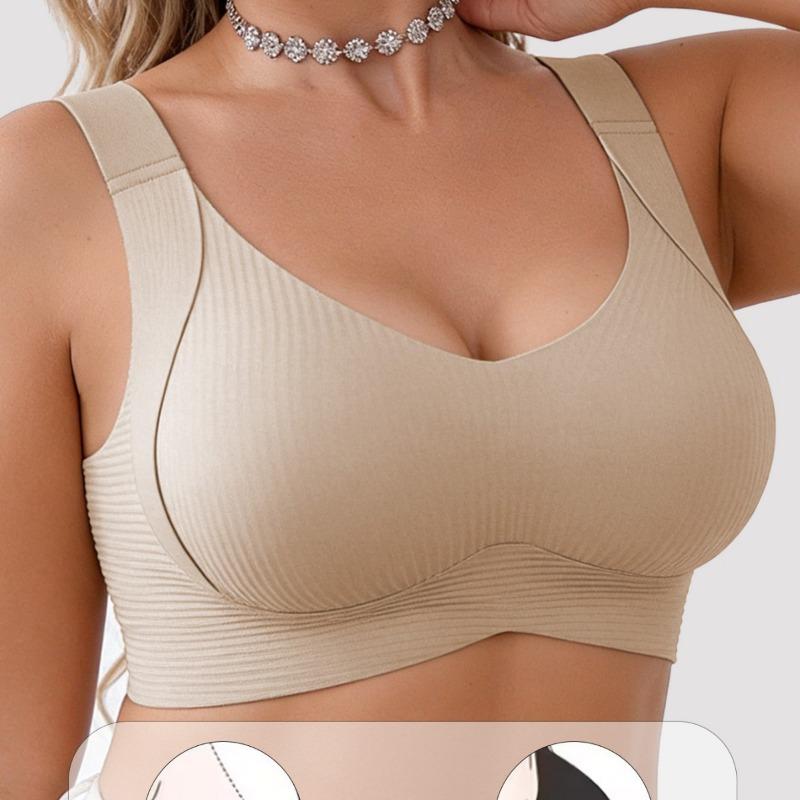 Us Eu Size Plus Size Seamless Wireless Push Up Back Closure Bra