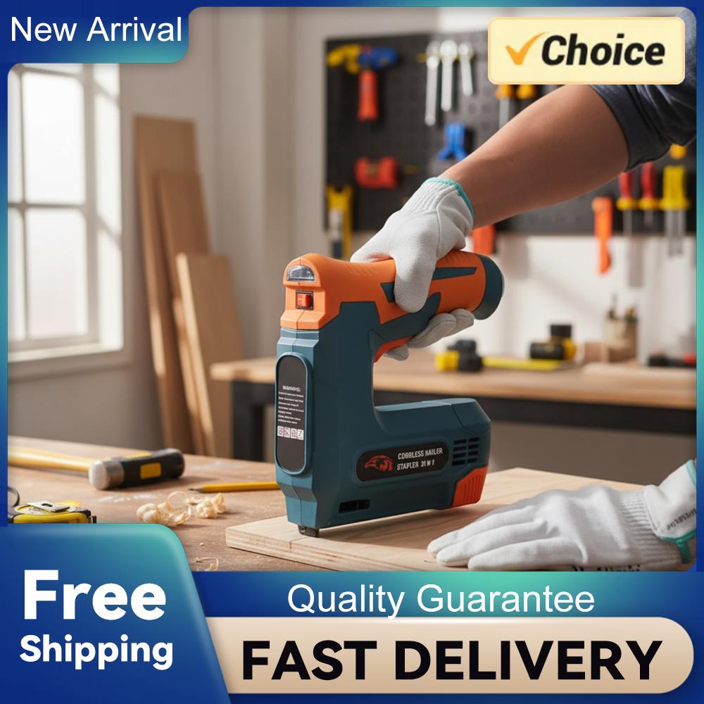 

Cordless Brad Nailer Kit Rechargeable Nail Gun Upholstery Stapler Nail Gun for Upholstery Wood Working DIY Home Projects China Mainland