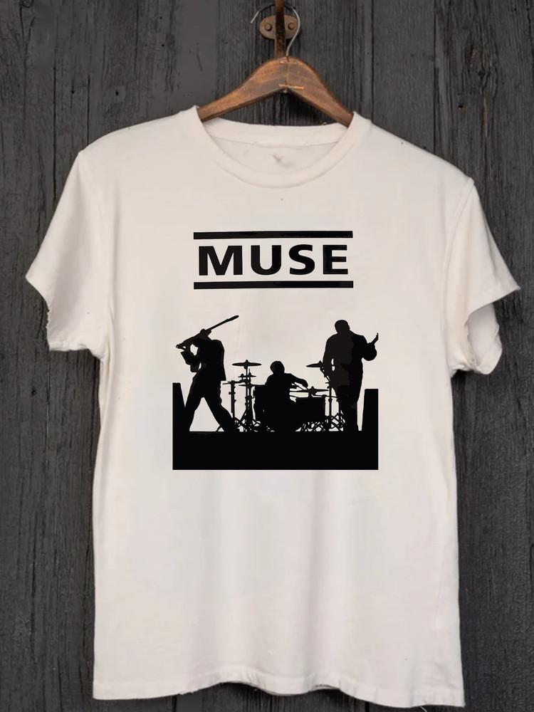 Футболка с плакатом группы Muse Все размеры S-5XL Подарок для фанатов HH1003 Унисекс футболка S