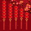 With Chinese Knot Flocking Red Lanterns Tasseled Hanging Lantern  Tree