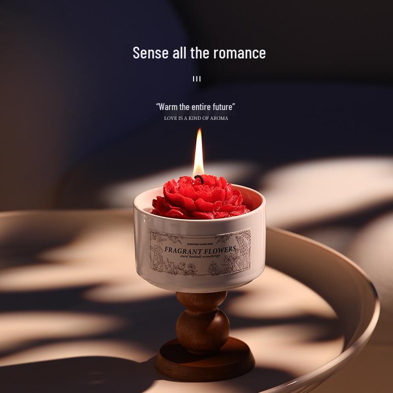 Premium Camellia Scented Candle Gift Set - Soy Wax Wedding Decoration, Birthday & Party Favor.