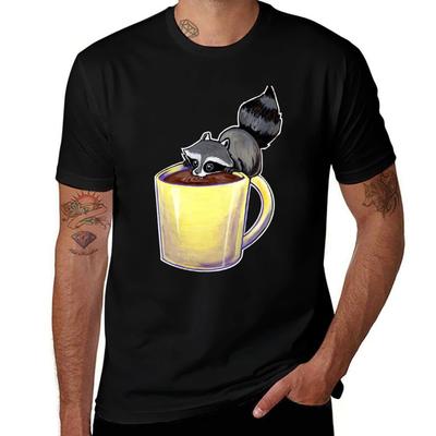 Coffee Raccoon TShirt Festival Party Tee Top