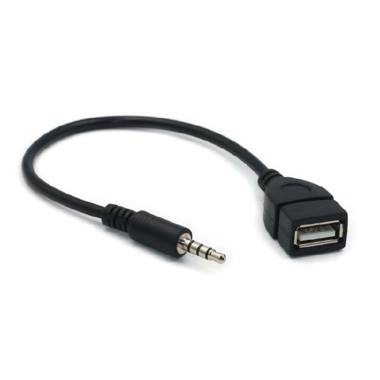 AUX To USB Adapter Sound Music Car Stereos Male Plugs Jacking To USB Female Cord