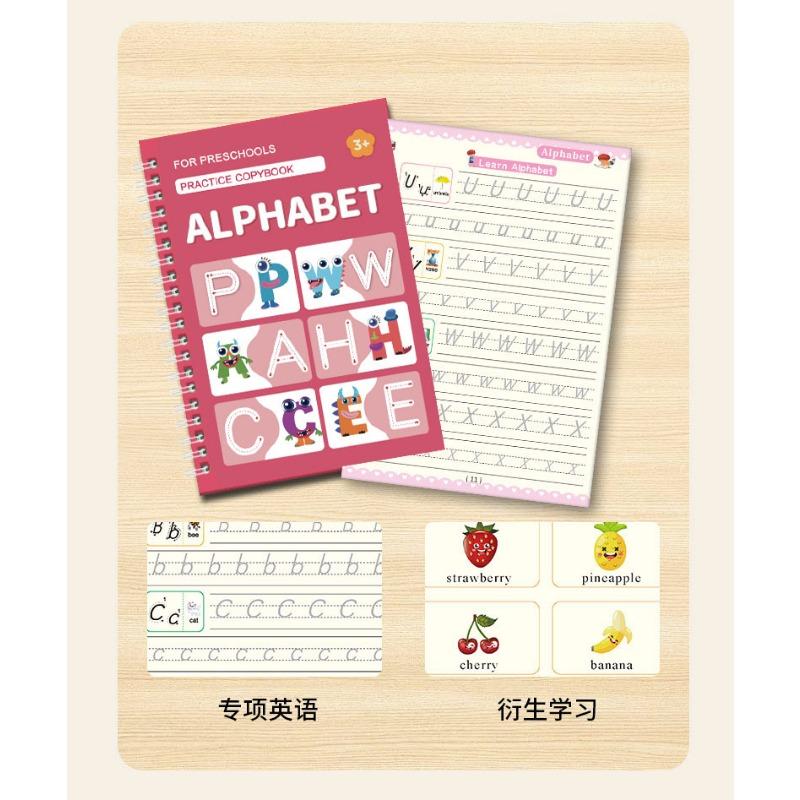 Kids Early Education English Groove Copybook For Children Alphabet Number Drawing Practice