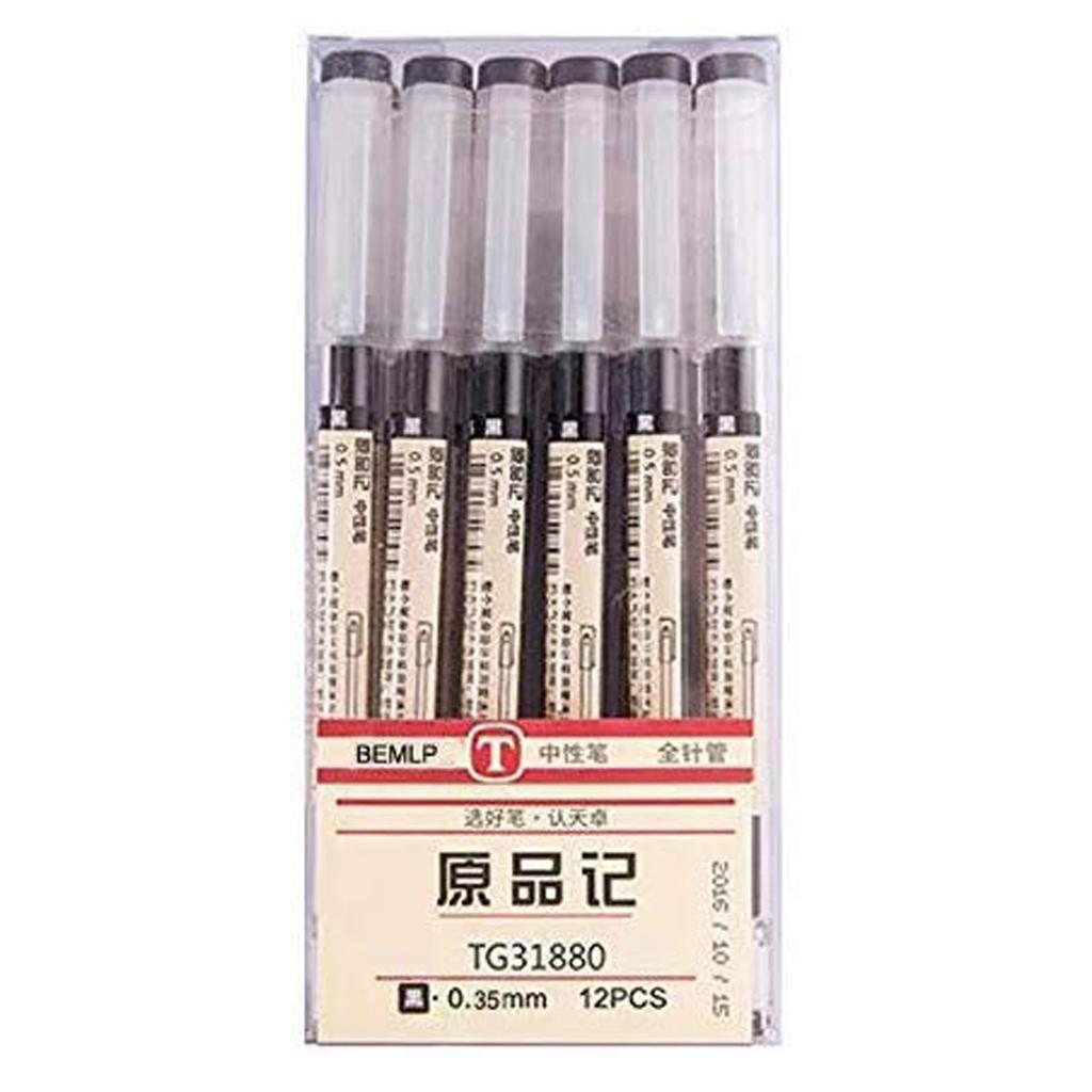 BEMLP Gel Ink Extra Fine Ballpoint 12 Pens Pens, Point, Pen, 0.35mm, Black, Japan, Office, School, Stationery,