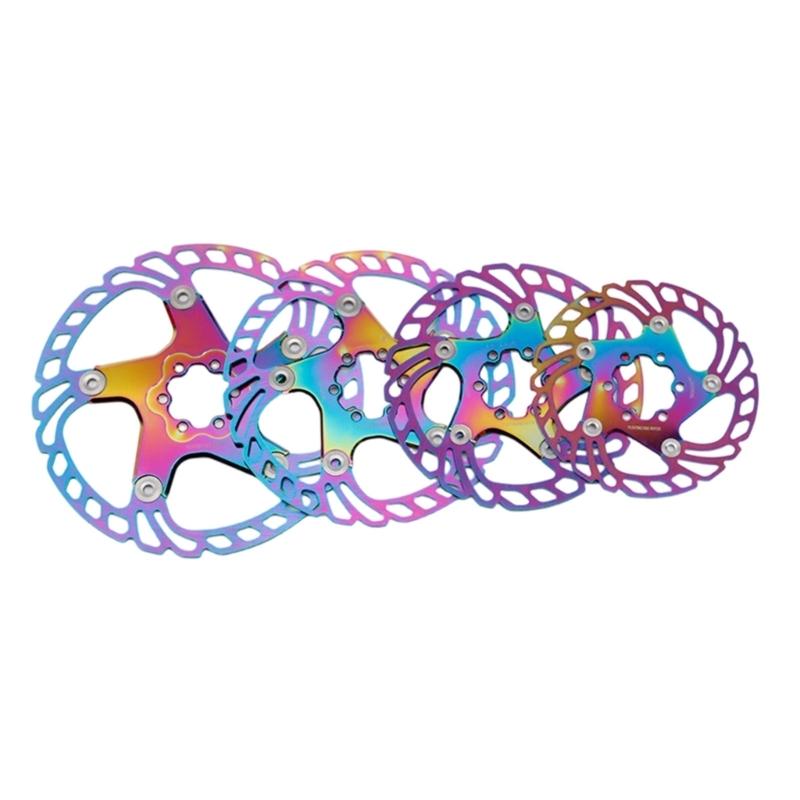 140/160/180/203mm 6 Hole Disc Brake Rotors Aluminum Alloy Floating Brake Rotors for Road Bike and Mountain Bike Part