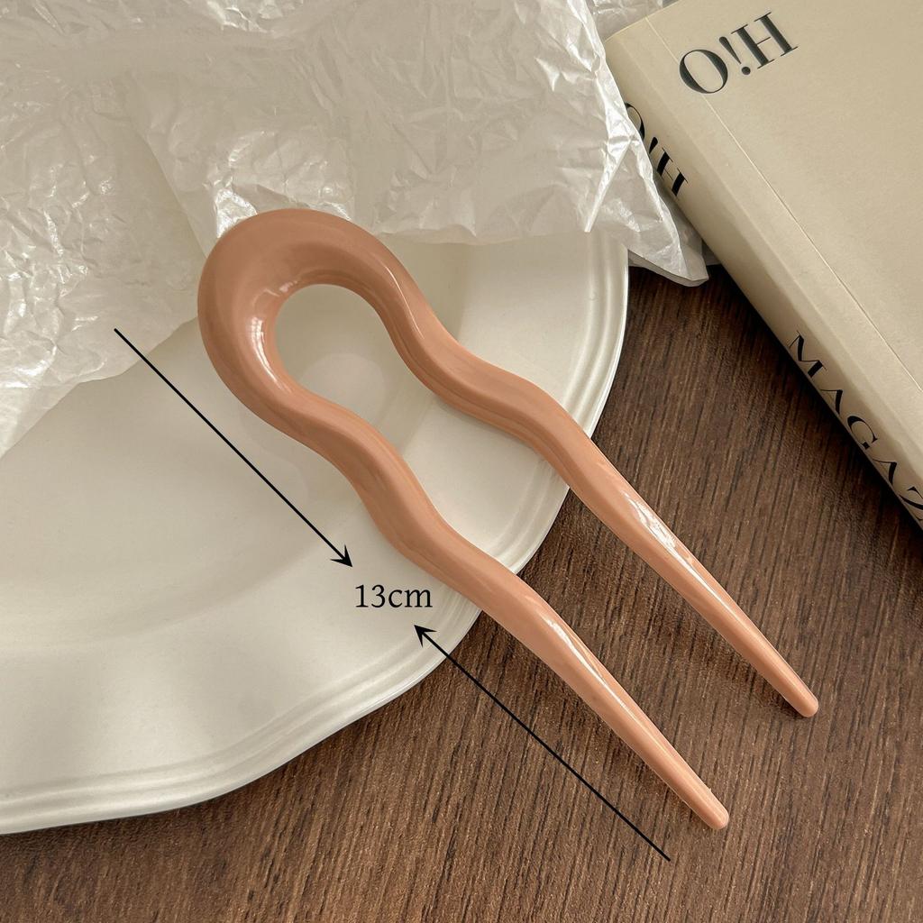 Neue U-förmige Haargabel Damenmode Schildpatt Acetat Haarnadel Geometrisches Design Kopfschmuck Haarstäbe Mädchen Haarschmuck