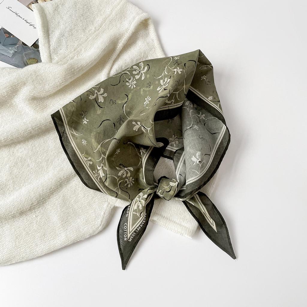 Leopard Print Silk Scarf Cotton Silk Scarf Triangle Scarf With Shirt Tie Neck Scarf High-End Shawl Triangle Scarf Belt Women