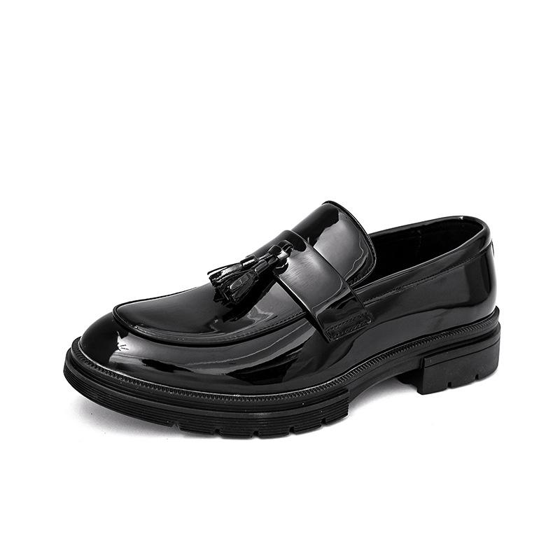 Tassel pointed leather shoes men's business dress casual shoes men's large size men's loafers versatile men's shoes