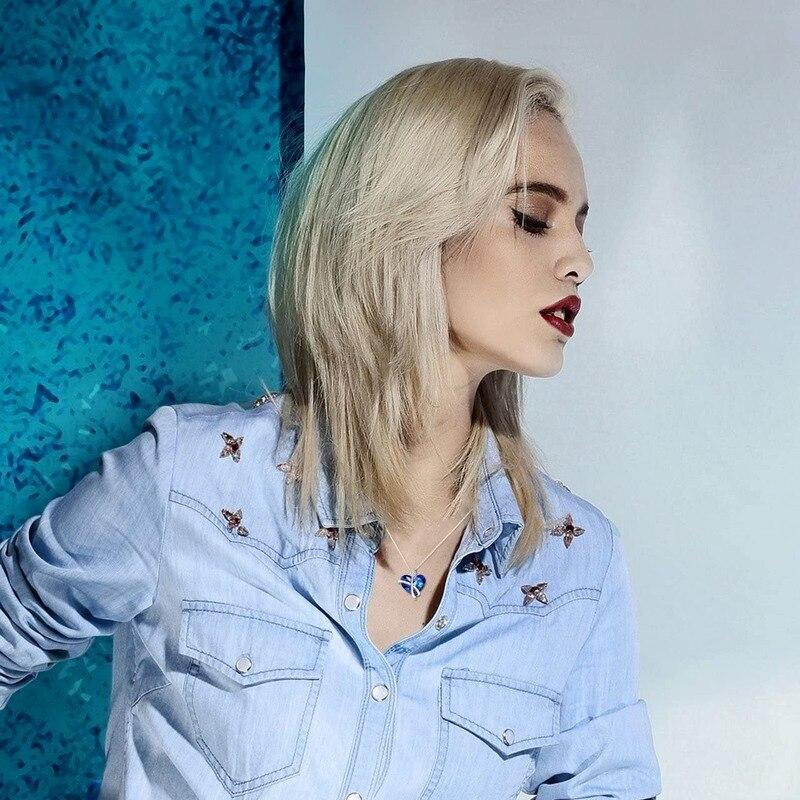 Silver Rose Flower Butterfly Necklaces For Women With Crystals ,Jewelry Gift Fors Wife Girl Friend