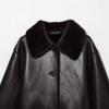 Dual-Sided Faux Leather Reversible Jacket for Women