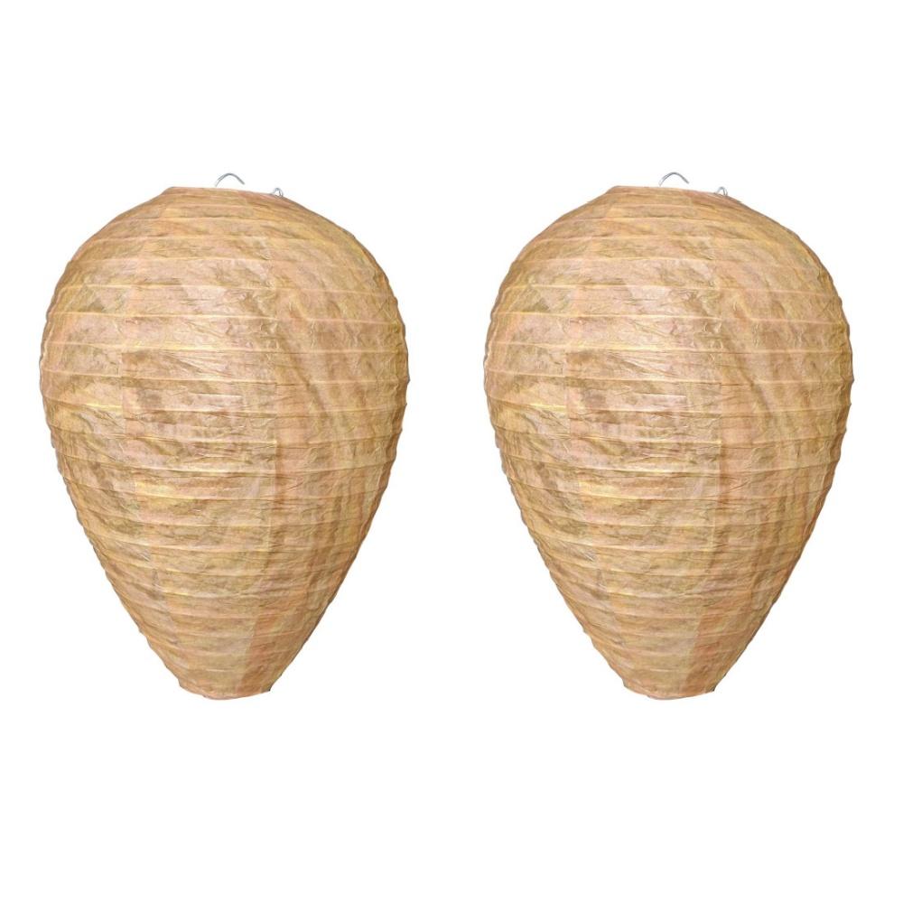 

2-5Pcs Wasp Nest Decoy Outdoor Hanging Faux Hornets Paper Lantern Insect Deterrents Non-Toxic Fake Nest for Garden Patio Outdoor
