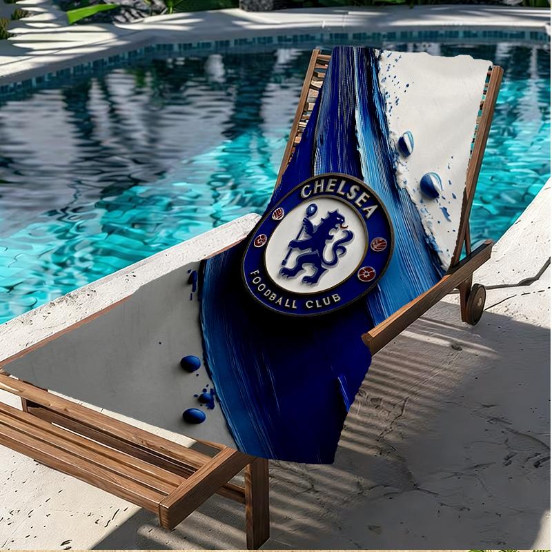 Football Club F.C Print Beach Towel, Versatile Lightweight Absorbent Beach Towel for Pool Surf Yoga Bathroom, Perfect Birthday Holiday Gift