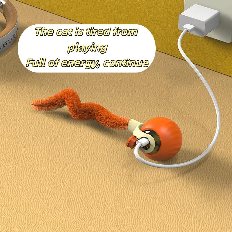 Cat Interactive Ball Toys Bite Resistant Automatic Cat Teasing Ball Rolling Ball Smart Pet Electric Toy Dog Cat Training