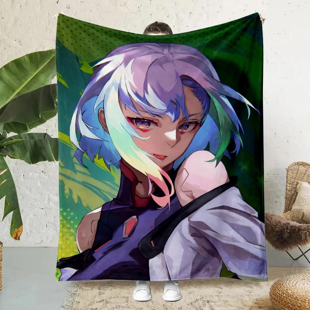 Cute Cartoon Rebecca Printed Picnic Blankets Warm Blanket Soft and Comfortable Blanket C-C-Cyberpunks-Home Travel Birthday Gift