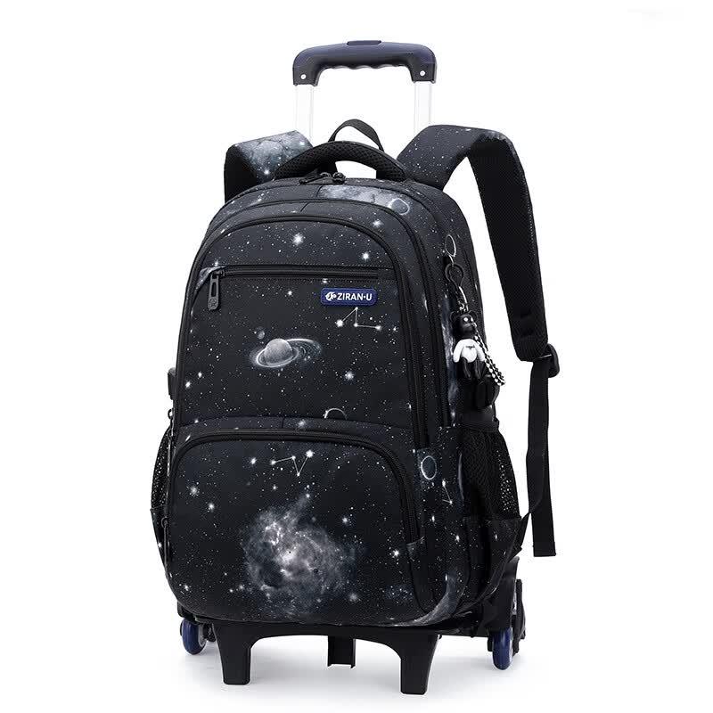 ZIRANYU Student Lightweight Stair-Climbing Trolley School Bag
