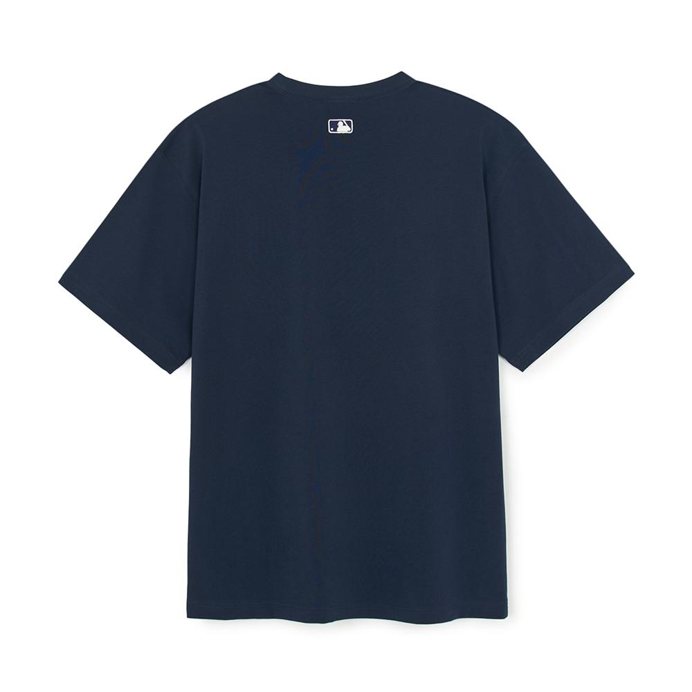New MLB New York Yankees Basic Collection SS25 T Shirt Unisex Standard Navy Blue 3ATSB6153-50NYS
