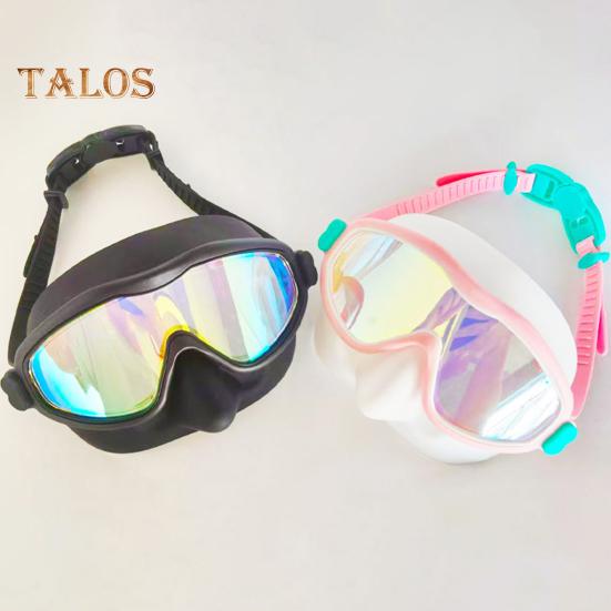 Kids Swim Goggles with Nose Cover Anti-Fog UV Protection Diving Face Guard Wide-Angle Lens No Leak Pool Goggles for Kids Age 3-15