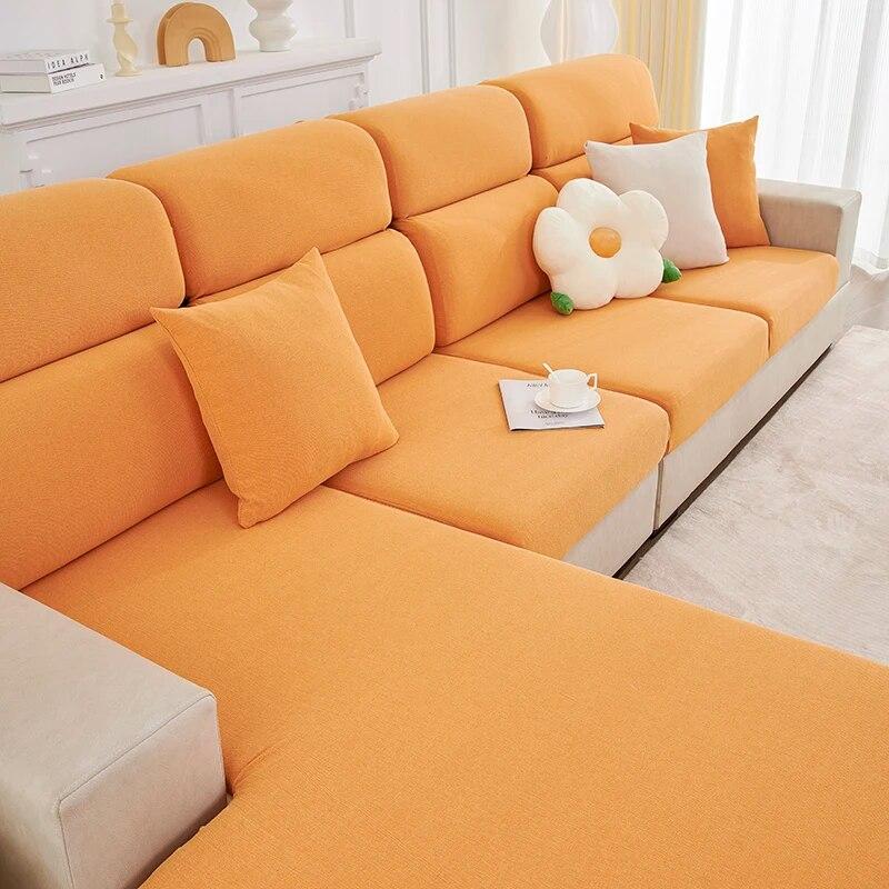 Einfarbiger Sofa-Sitzkissenbezug, verstellbarer Sofabezug, Sofabezug, Möbelschutz für Wohnzimmer, Haustiere, Kinder, Heimdekoration