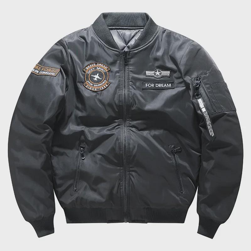 Men's Cross-Border MA-1 Flight Jacket - New Casual Embroidered Trendy Baseball Collar Top