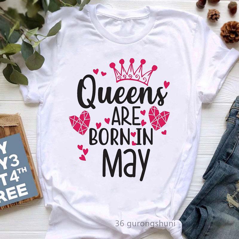 Stylish Queen Cartoon Women's Short Sleeve T-shirt - European & American Trend