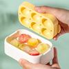 6 Balls Round Ice Cube Tray Stackable Easy Release Flexible Ice Maker Mold for Whiskey Cocktail Coffee Beverages Summer Picnic
