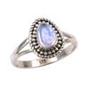 Natural Rainbow Moonstone Gemstone Handmade 925 Sterling Silver Ring Size 7 S8M97