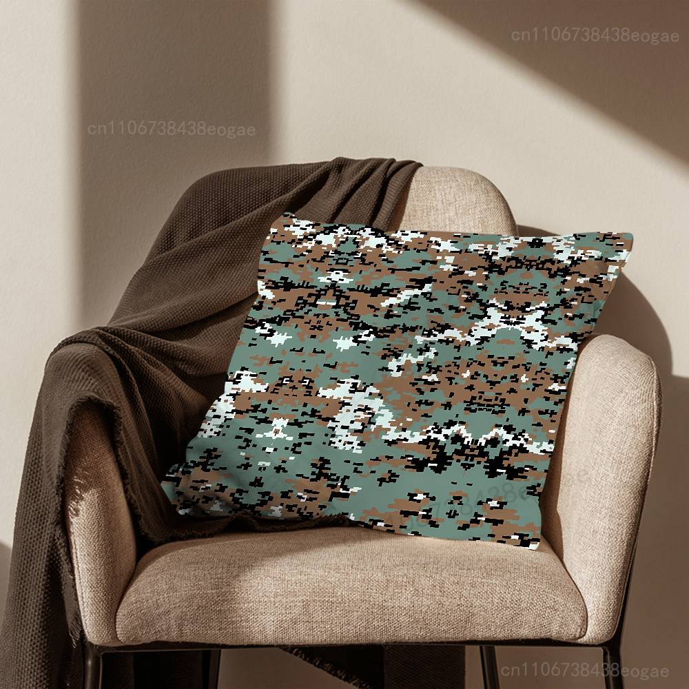 Flecktarn Camo Art Throw Pillow Case For 45x45cm,55x55cm,30x30cm For Home Bedroom Decoration And Protector