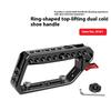 Aluminum Alloy Top Handle Grip DSLR Camera Cage with Double Cold Shoe Mounts 1/4 /3/8 Hole For Accessory Compatibility