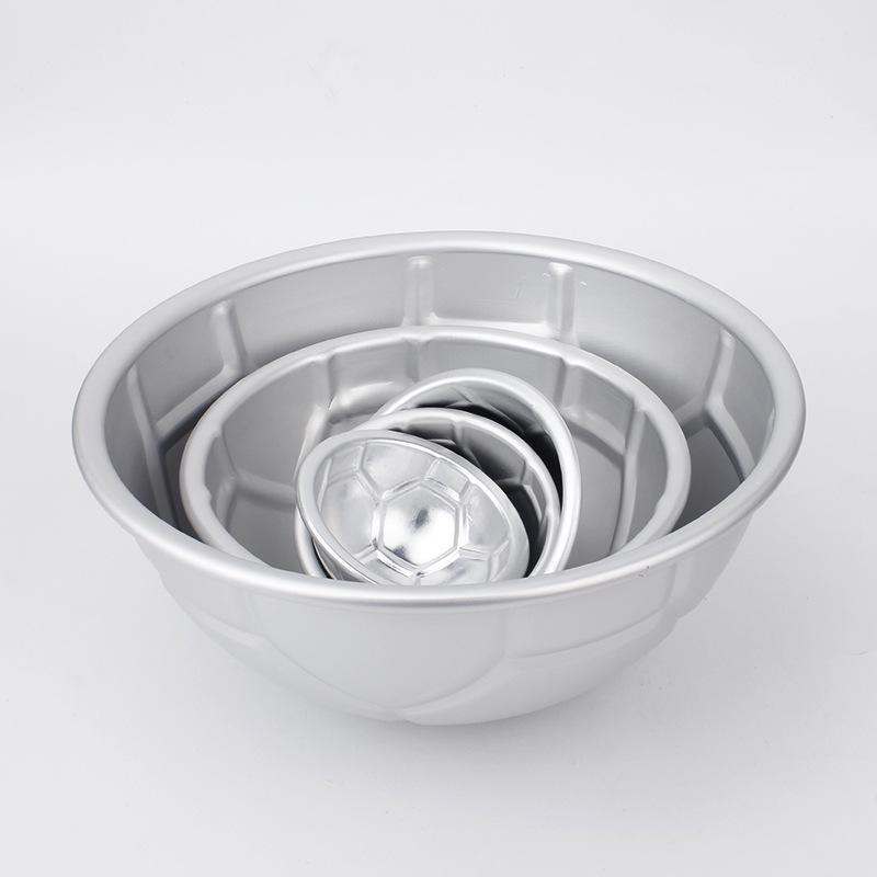 8-Inch Football Cake Mold & 6-Inch Anodized Hemisphere Baking Tool - Spherical Chiffon Cake Base for Cartoon Designs