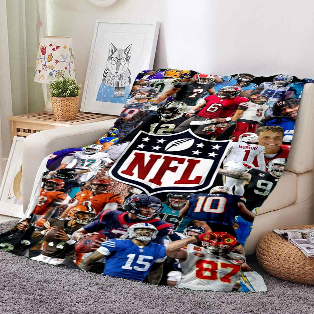 Nfl Stars Throw Blanket Flannel Blanket Soft Warm Sofa Bed Camping home Decor Unique Christmas Gift C10217