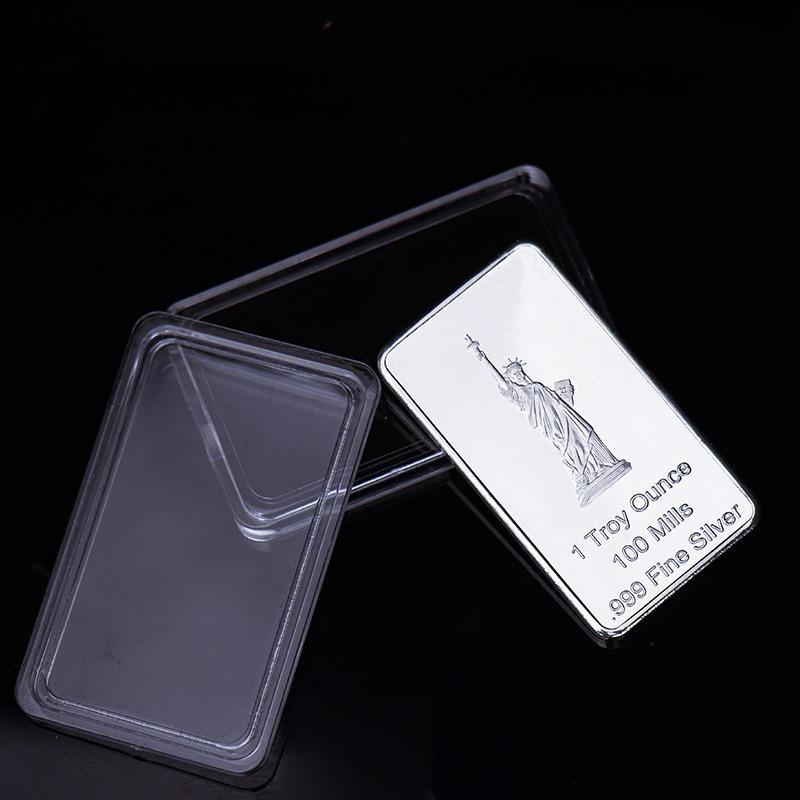 Square Block, Gold Silver, Eagle Ocean Commemorative Coin, Coin, Statue of Liberty Medal In the United States, Christmas Gift, Stocking Stuffers