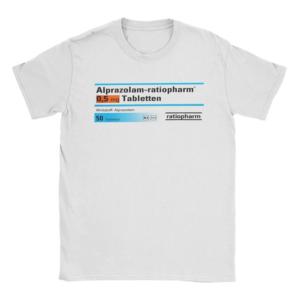 Men T-Shirts Makatussin Comp 80ml Label Vintage Cotton Tee Shirt Short Sleeve Funny T Shirts Crewneck Clothes Summer