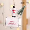 Santa's small mailbox pendant, Christmas wrought iron painted Christmas tree decoration pendant, holiday decorations