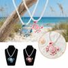 Oil Drip Craft Crab Pendant Necklace Polka Dot Ocean Charm Necklace  Summer Travel Dating