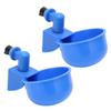 2Pcs Automatic Chicken Water Cup Anti Rust Simple Installation Use Blue Chicken Water Feeder for