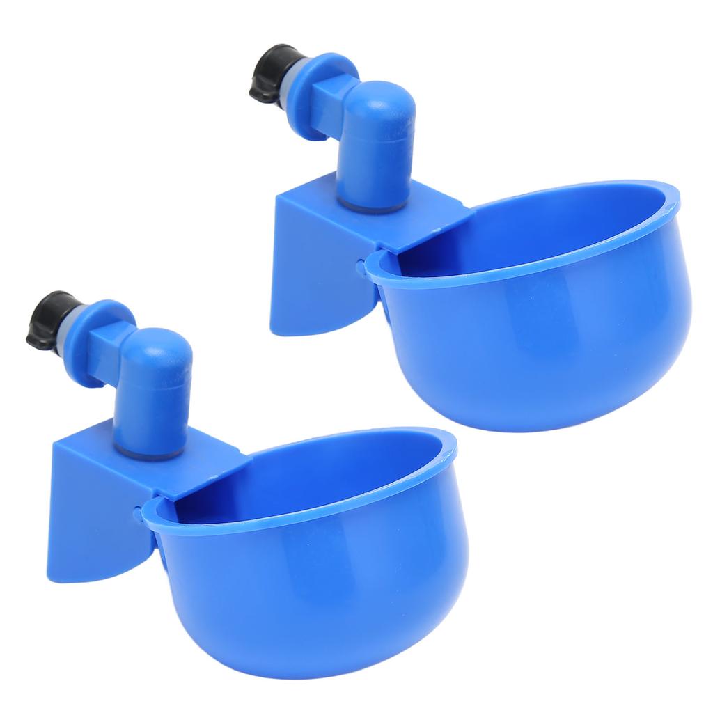 2Pcs Automatic Chicken Water Cup Anti Rust Simple Installation Use Blue Chicken Water Feeder for