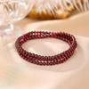 Nuovo Design Vintage: Bracciale Multi-Filo Rosso Melograno – Gioiello da Donna Resistente, Inalterabile, con Colore Uniforme Dentro e Fuori.